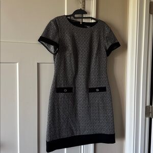 Tommy Hilfiger Black and Gray Textured Dress